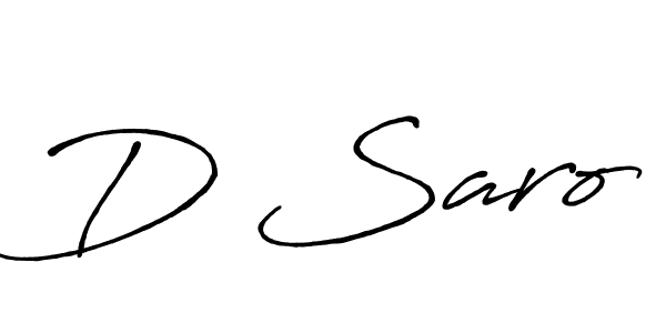 How to make D Saro signature? Antro_Vectra_Bolder is a professional autograph style. Create handwritten signature for D Saro name. D Saro signature style 7 images and pictures png