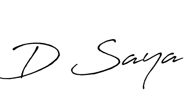 Once you've used our free online signature maker to create your best signature Antro_Vectra_Bolder style, it's time to enjoy all of the benefits that D Saya name signing documents. D Saya signature style 7 images and pictures png