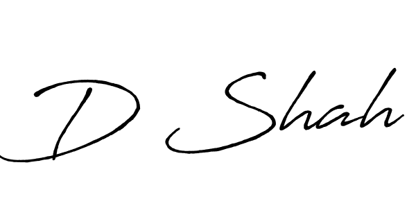 Create a beautiful signature design for name D Shah. With this signature (Antro_Vectra_Bolder) fonts, you can make a handwritten signature for free. D Shah signature style 7 images and pictures png