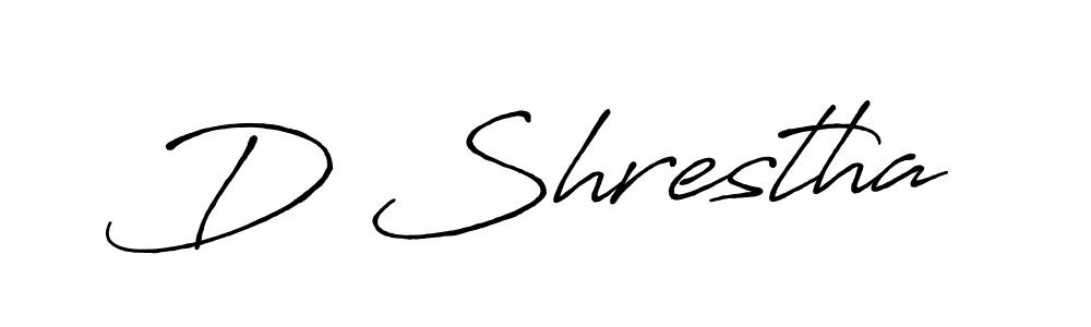 Make a beautiful signature design for name D Shrestha. With this signature (Antro_Vectra_Bolder) style, you can create a handwritten signature for free. D Shrestha signature style 7 images and pictures png