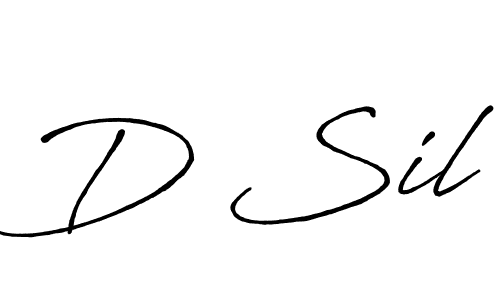 How to make D Sil signature? Antro_Vectra_Bolder is a professional autograph style. Create handwritten signature for D Sil name. D Sil signature style 7 images and pictures png