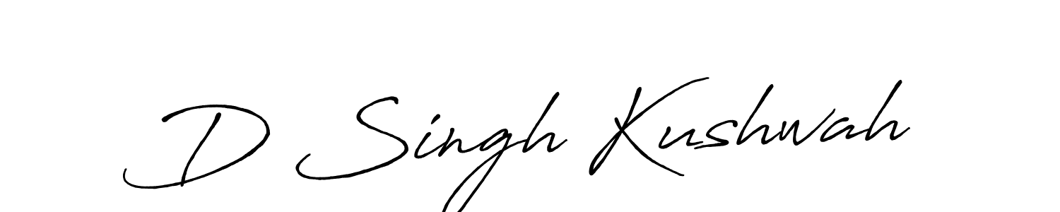 The best way (Antro_Vectra_Bolder) to make a short signature is to pick only two or three words in your name. The name D Singh Kushwah include a total of six letters. For converting this name. D Singh Kushwah signature style 7 images and pictures png