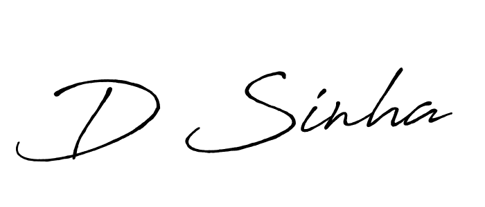How to make D Sinha signature? Antro_Vectra_Bolder is a professional autograph style. Create handwritten signature for D Sinha name. D Sinha signature style 7 images and pictures png