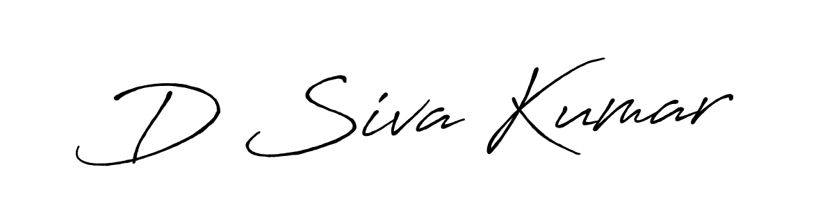 Design your own signature with our free online signature maker. With this signature software, you can create a handwritten (Antro_Vectra_Bolder) signature for name D Siva Kumar. D Siva Kumar signature style 7 images and pictures png