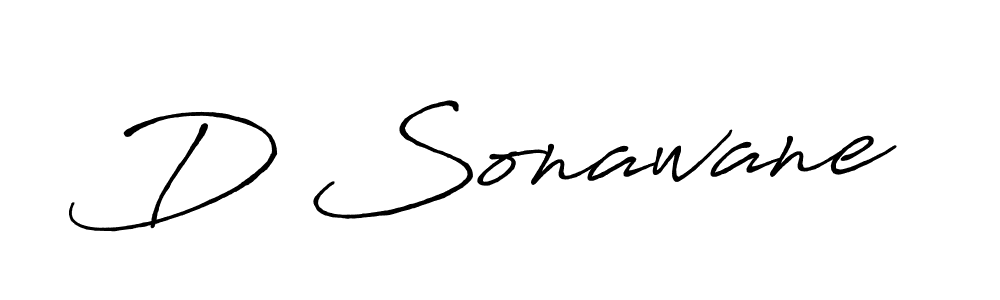 Design your own signature with our free online signature maker. With this signature software, you can create a handwritten (Antro_Vectra_Bolder) signature for name D Sonawane. D Sonawane signature style 7 images and pictures png