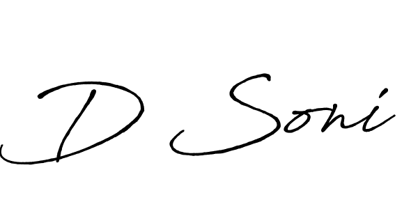 Also we have D Soni name is the best signature style. Create professional handwritten signature collection using Antro_Vectra_Bolder autograph style. D Soni signature style 7 images and pictures png