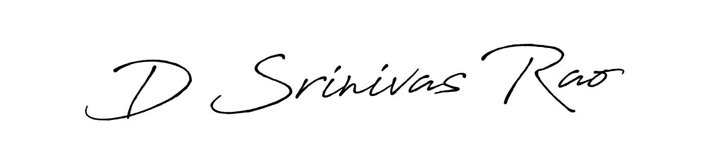Create a beautiful signature design for name D Srinivas Rao. With this signature (Antro_Vectra_Bolder) fonts, you can make a handwritten signature for free. D Srinivas Rao signature style 7 images and pictures png