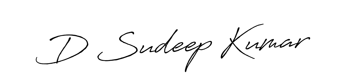 Create a beautiful signature design for name D Sudeep Kumar. With this signature (Antro_Vectra_Bolder) fonts, you can make a handwritten signature for free. D Sudeep Kumar signature style 7 images and pictures png