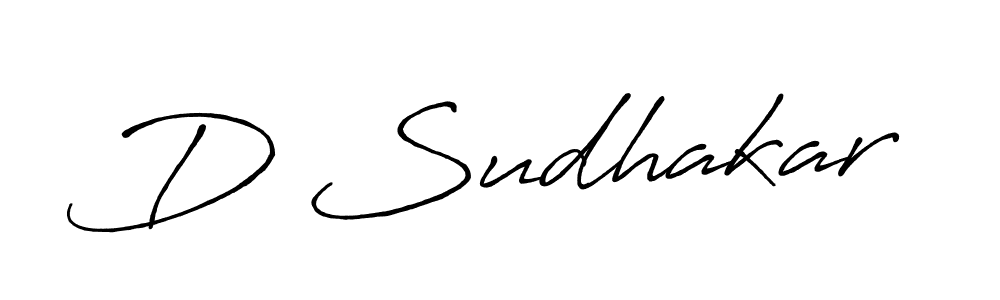 Design your own signature with our free online signature maker. With this signature software, you can create a handwritten (Antro_Vectra_Bolder) signature for name D Sudhakar. D Sudhakar signature style 7 images and pictures png