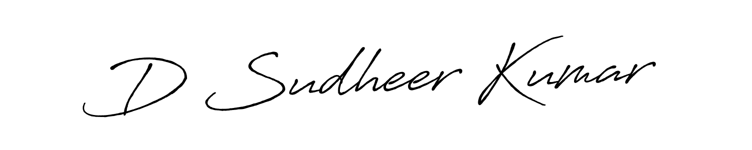 It looks lik you need a new signature style for name D Sudheer Kumar. Design unique handwritten (Antro_Vectra_Bolder) signature with our free signature maker in just a few clicks. D Sudheer Kumar signature style 7 images and pictures png