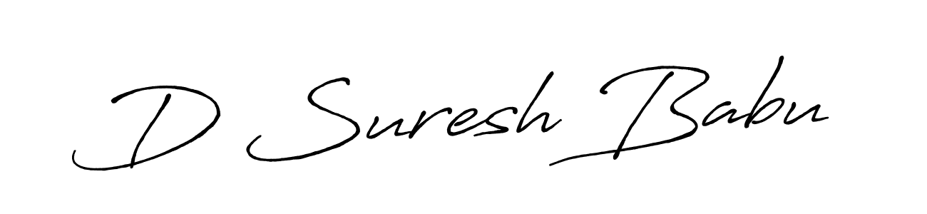 Make a beautiful signature design for name D Suresh Babu. With this signature (Antro_Vectra_Bolder) style, you can create a handwritten signature for free. D Suresh Babu signature style 7 images and pictures png