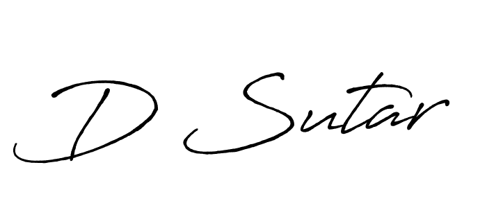 Also You can easily find your signature by using the search form. We will create D Sutar name handwritten signature images for you free of cost using Antro_Vectra_Bolder sign style. D Sutar signature style 7 images and pictures png