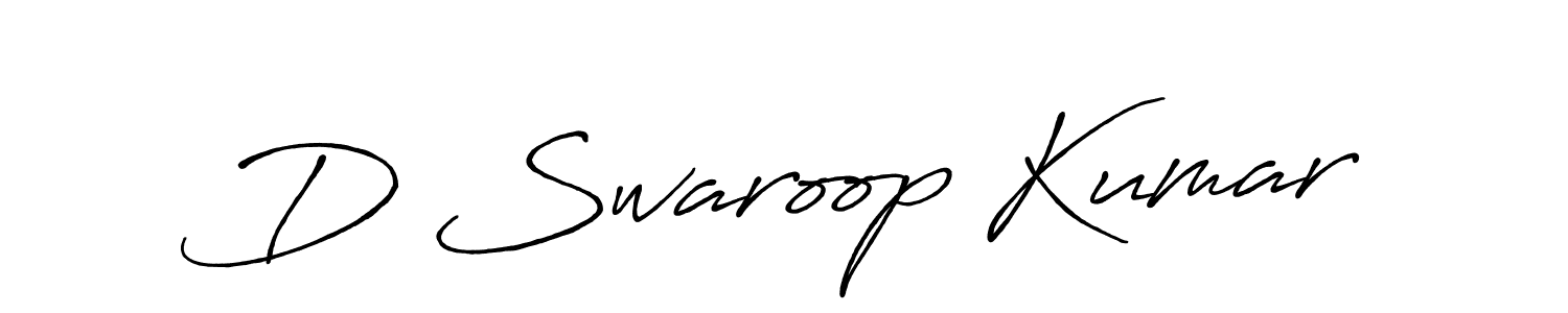 How to make D Swaroop Kumar name signature. Use Antro_Vectra_Bolder style for creating short signs online. This is the latest handwritten sign. D Swaroop Kumar signature style 7 images and pictures png