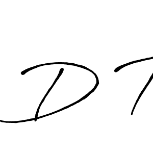Similarly Antro_Vectra_Bolder is the best handwritten signature design. Signature creator online .You can use it as an online autograph creator for name D T. D T signature style 7 images and pictures png