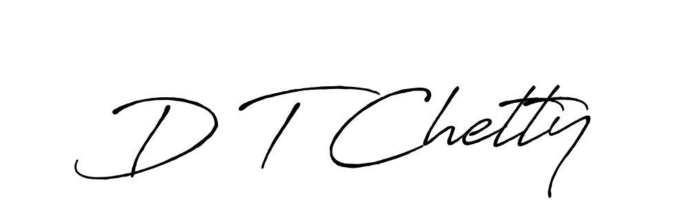 The best way (Antro_Vectra_Bolder) to make a short signature is to pick only two or three words in your name. The name D T Chetty include a total of six letters. For converting this name. D T Chetty signature style 7 images and pictures png