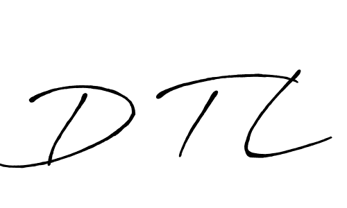 Make a beautiful signature design for name D T L. With this signature (Antro_Vectra_Bolder) style, you can create a handwritten signature for free. D T L signature style 7 images and pictures png
