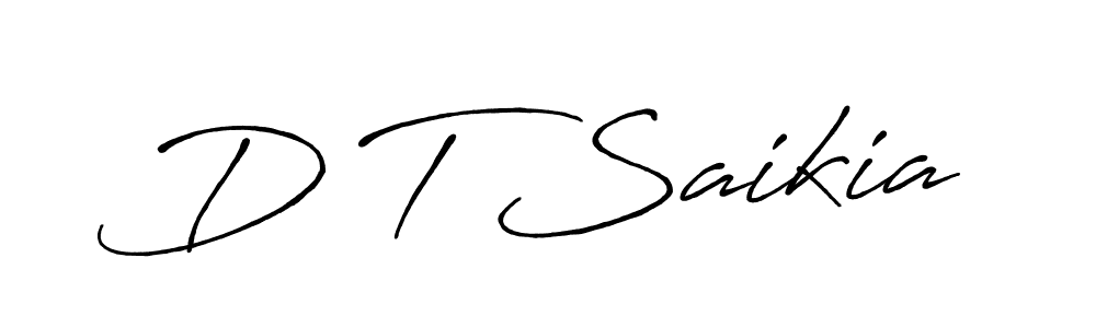 How to make D T Saikia name signature. Use Antro_Vectra_Bolder style for creating short signs online. This is the latest handwritten sign. D T Saikia signature style 7 images and pictures png