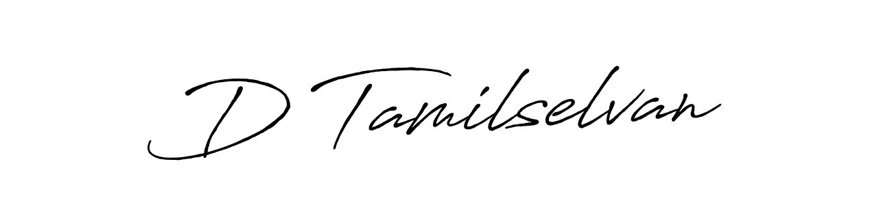 Create a beautiful signature design for name D Tamilselvan. With this signature (Antro_Vectra_Bolder) fonts, you can make a handwritten signature for free. D Tamilselvan signature style 7 images and pictures png