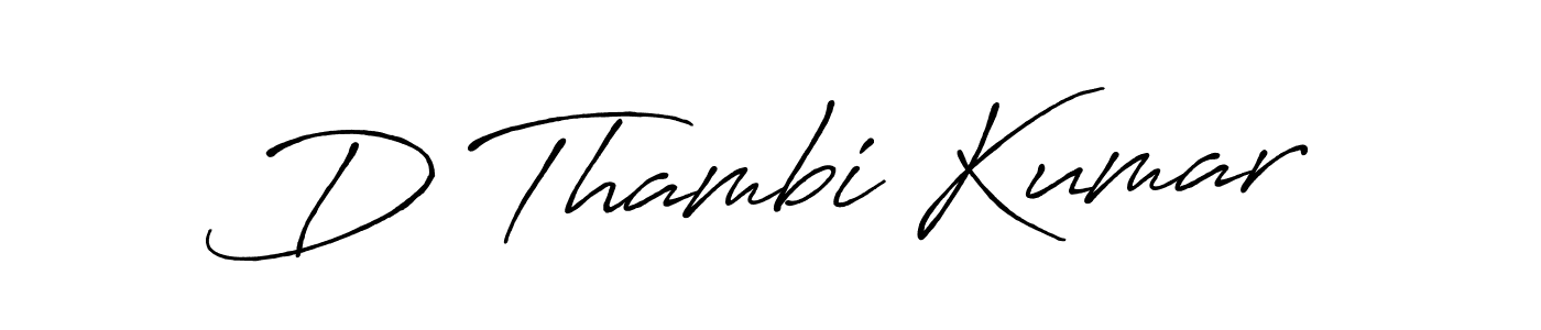 Also we have D Thambi Kumar name is the best signature style. Create professional handwritten signature collection using Antro_Vectra_Bolder autograph style. D Thambi Kumar signature style 7 images and pictures png