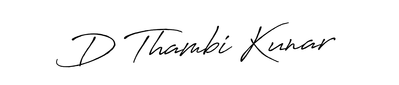 Also You can easily find your signature by using the search form. We will create D Thambi Kunar name handwritten signature images for you free of cost using Antro_Vectra_Bolder sign style. D Thambi Kunar signature style 7 images and pictures png
