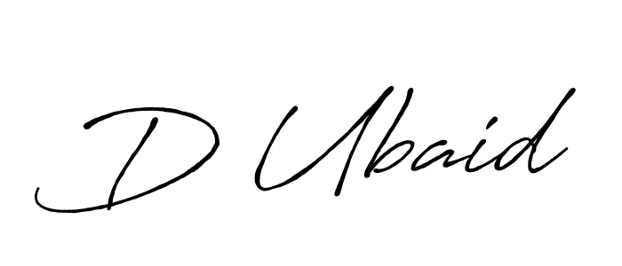 How to make D Ubaid signature? Antro_Vectra_Bolder is a professional autograph style. Create handwritten signature for D Ubaid name. D Ubaid signature style 7 images and pictures png
