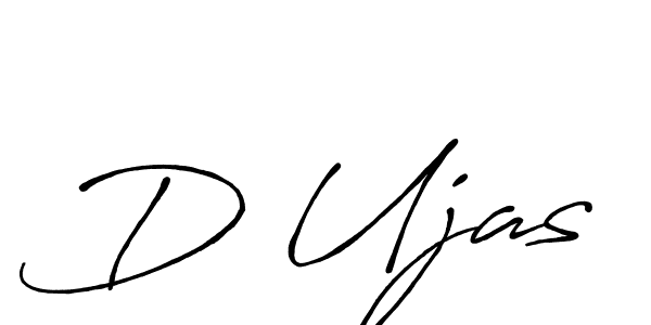 Create a beautiful signature design for name D Ujas. With this signature (Antro_Vectra_Bolder) fonts, you can make a handwritten signature for free. D Ujas signature style 7 images and pictures png