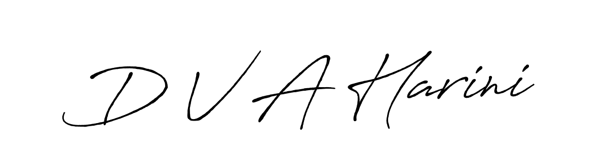 Create a beautiful signature design for name D V A Harini. With this signature (Antro_Vectra_Bolder) fonts, you can make a handwritten signature for free. D V A Harini signature style 7 images and pictures png