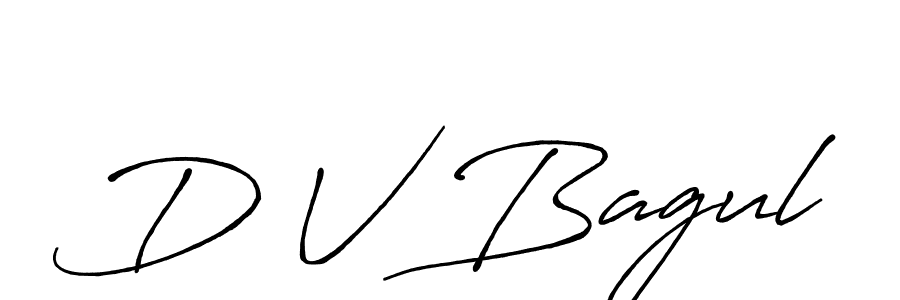 Make a beautiful signature design for name D V Bagul. With this signature (Antro_Vectra_Bolder) style, you can create a handwritten signature for free. D V Bagul signature style 7 images and pictures png