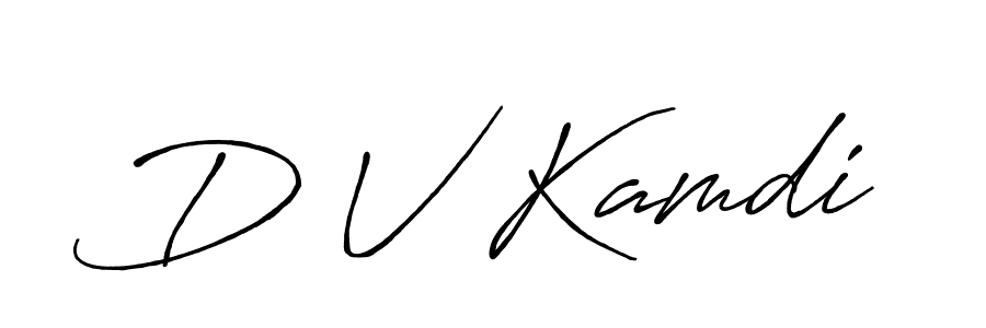 Design your own signature with our free online signature maker. With this signature software, you can create a handwritten (Antro_Vectra_Bolder) signature for name D V Kamdi. D V Kamdi signature style 7 images and pictures png