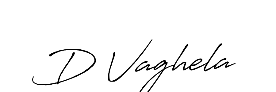 Create a beautiful signature design for name D Vaghela. With this signature (Antro_Vectra_Bolder) fonts, you can make a handwritten signature for free. D Vaghela signature style 7 images and pictures png