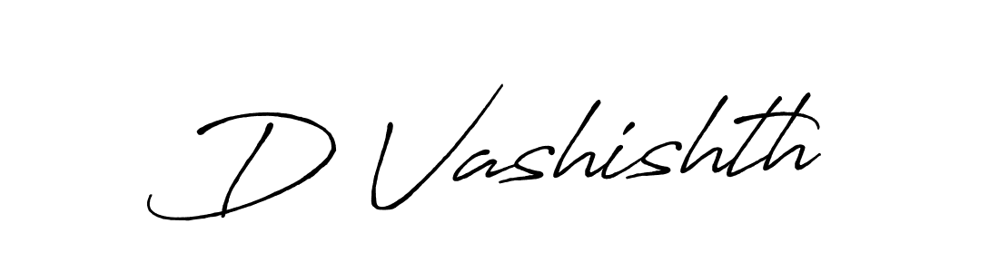 Make a beautiful signature design for name D Vashishth. With this signature (Antro_Vectra_Bolder) style, you can create a handwritten signature for free. D Vashishth signature style 7 images and pictures png