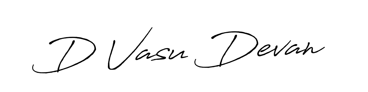 Create a beautiful signature design for name D Vasu Devan. With this signature (Antro_Vectra_Bolder) fonts, you can make a handwritten signature for free. D Vasu Devan signature style 7 images and pictures png