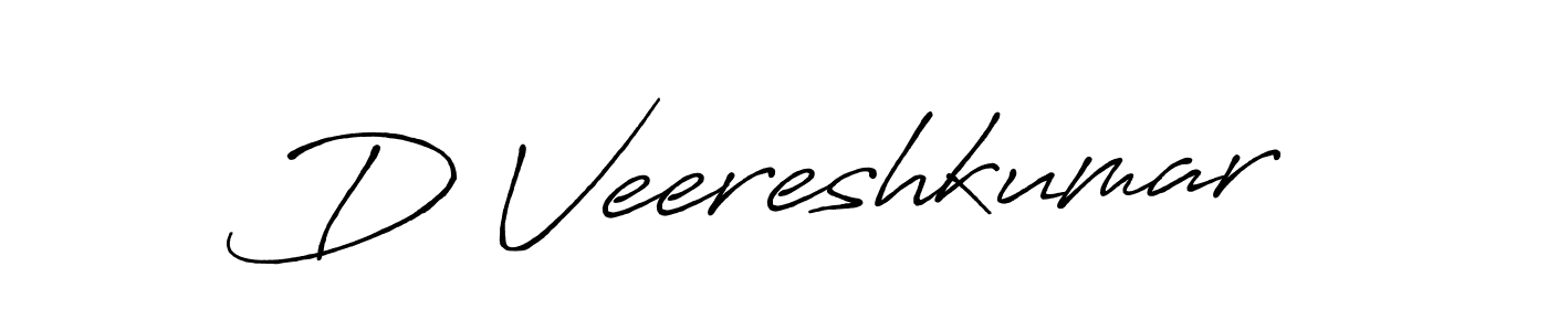 Design your own signature with our free online signature maker. With this signature software, you can create a handwritten (Antro_Vectra_Bolder) signature for name D Veereshkumar. D Veereshkumar signature style 7 images and pictures png