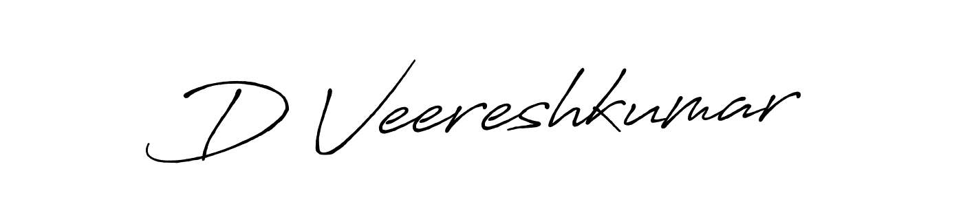 Design your own signature with our free online signature maker. With this signature software, you can create a handwritten (Antro_Vectra_Bolder) signature for name D Veereshkumar. D Veereshkumar signature style 7 images and pictures png