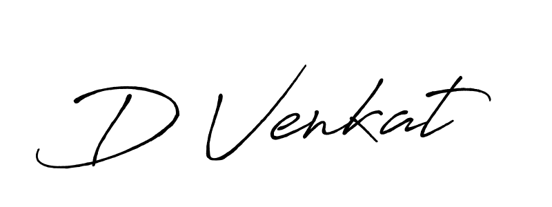 Design your own signature with our free online signature maker. With this signature software, you can create a handwritten (Antro_Vectra_Bolder) signature for name D Venkat. D Venkat signature style 7 images and pictures png