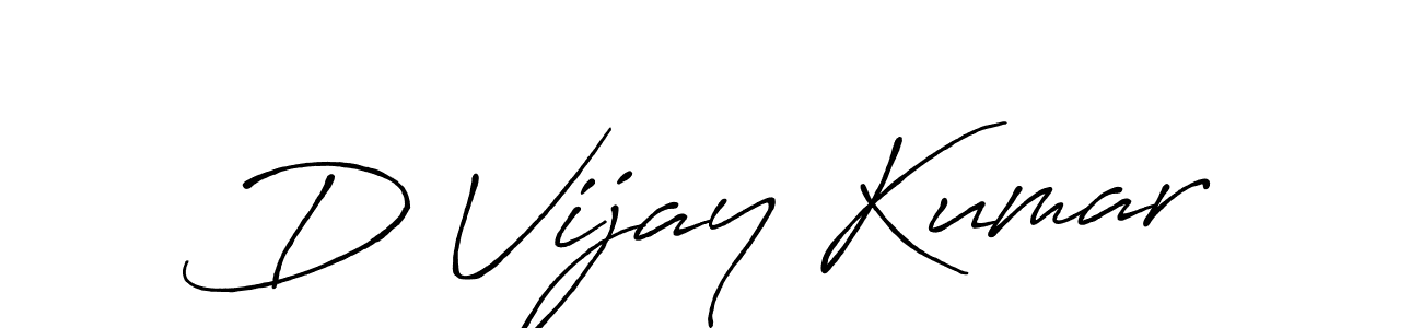 Also we have D Vijay Kumar name is the best signature style. Create professional handwritten signature collection using Antro_Vectra_Bolder autograph style. D Vijay Kumar signature style 7 images and pictures png