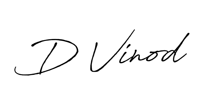 Make a beautiful signature design for name D Vinod. With this signature (Antro_Vectra_Bolder) style, you can create a handwritten signature for free. D Vinod signature style 7 images and pictures png