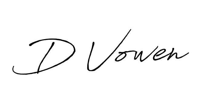 How to make D Vowen name signature. Use Antro_Vectra_Bolder style for creating short signs online. This is the latest handwritten sign. D Vowen signature style 7 images and pictures png