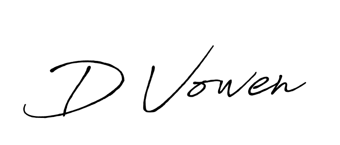 How to make D Vowen name signature. Use Antro_Vectra_Bolder style for creating short signs online. This is the latest handwritten sign. D Vowen signature style 7 images and pictures png