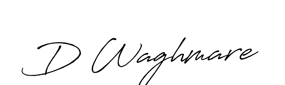 Also we have D Waghmare name is the best signature style. Create professional handwritten signature collection using Antro_Vectra_Bolder autograph style. D Waghmare signature style 7 images and pictures png