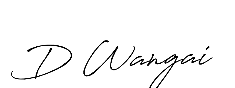 Make a beautiful signature design for name D Wangai. With this signature (Antro_Vectra_Bolder) style, you can create a handwritten signature for free. D Wangai signature style 7 images and pictures png