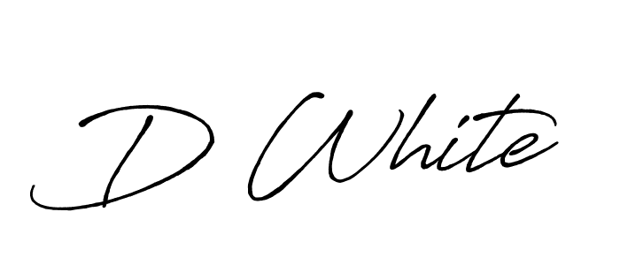 The best way (Antro_Vectra_Bolder) to make a short signature is to pick only two or three words in your name. The name D White include a total of six letters. For converting this name. D White signature style 7 images and pictures png