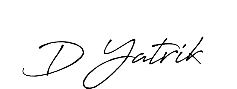Make a beautiful signature design for name D Yatrik. With this signature (Antro_Vectra_Bolder) style, you can create a handwritten signature for free. D Yatrik signature style 7 images and pictures png