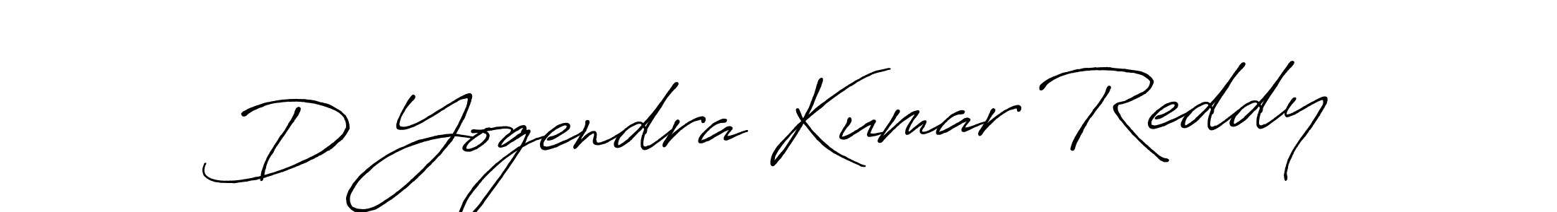 How to make D Yogendra Kumar Reddy name signature. Use Antro_Vectra_Bolder style for creating short signs online. This is the latest handwritten sign. D Yogendra Kumar Reddy signature style 7 images and pictures png