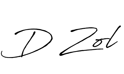 How to make D Zol name signature. Use Antro_Vectra_Bolder style for creating short signs online. This is the latest handwritten sign. D Zol signature style 7 images and pictures png