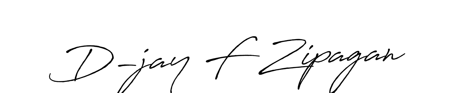 How to make D-jay F Zipagan name signature. Use Antro_Vectra_Bolder style for creating short signs online. This is the latest handwritten sign. D-jay F Zipagan signature style 7 images and pictures png