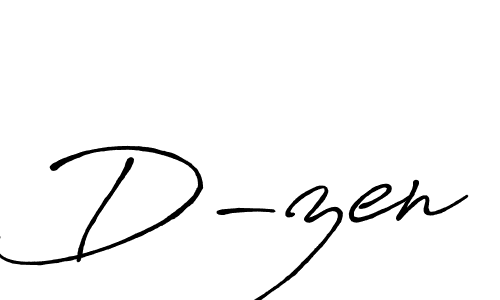 D-zen stylish signature style. Best Handwritten Sign (Antro_Vectra_Bolder) for my name. Handwritten Signature Collection Ideas for my name D-zen. D-zen signature style 7 images and pictures png