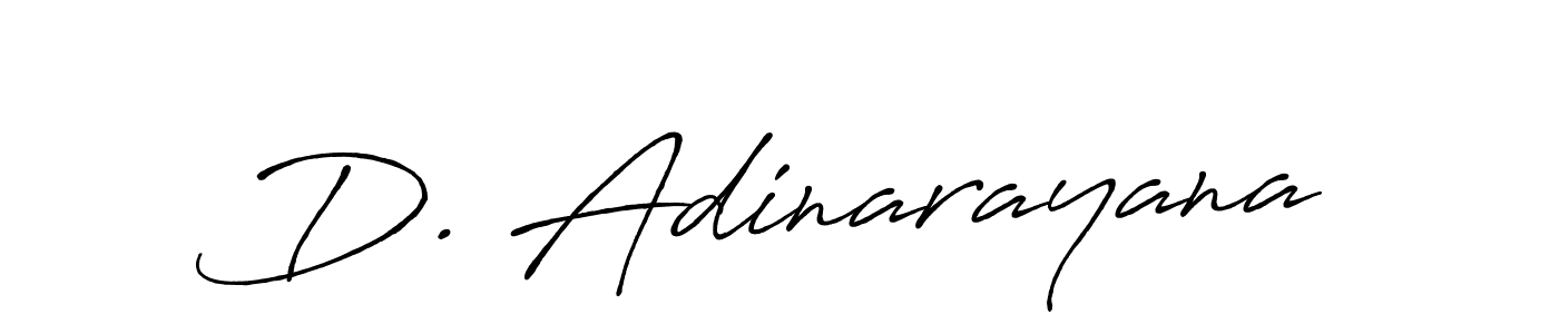 Create a beautiful signature design for name D. Adinarayana. With this signature (Antro_Vectra_Bolder) fonts, you can make a handwritten signature for free. D. Adinarayana signature style 7 images and pictures png