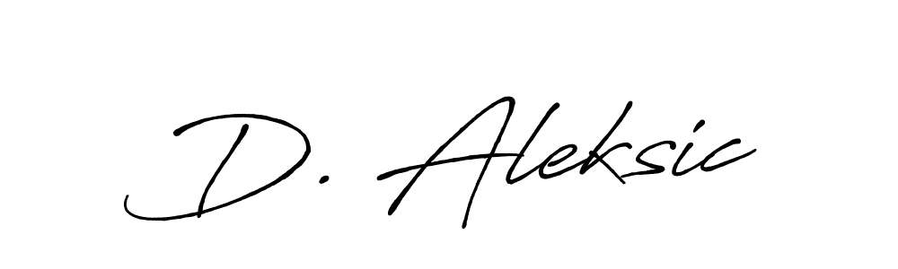 The best way (Antro_Vectra_Bolder) to make a short signature is to pick only two or three words in your name. The name D. Aleksic include a total of six letters. For converting this name. D. Aleksic signature style 7 images and pictures png