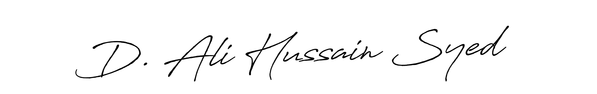 Design your own signature with our free online signature maker. With this signature software, you can create a handwritten (Antro_Vectra_Bolder) signature for name D. Ali Hussain Syed. D. Ali Hussain Syed signature style 7 images and pictures png